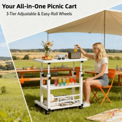 24-Inch Heavy-Duty Folding Table, Foldable Card Table for Patio detail image