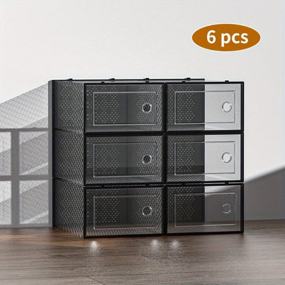 24-Pack Plastic Stackable Shoe Storage Box with Stackable Design for Entryway detail image - detail view 13