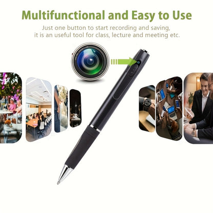 32GB Voice Activated Recorder with MP3 Player & 1080P Body Camera - Digital Recording Pen, Mini Belt Clip Design