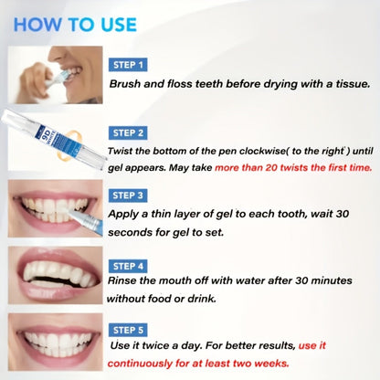 Teeth Whitening Pen 2pcs 9D Powerful Whitening Neutralize Yellow Stains Brighten Teeth Gum Care for an Everyday Personal Care Routine