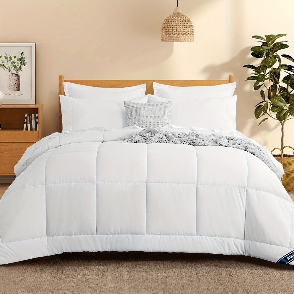 7 Piece Comforter Set Luxury Soft Fluffy Bedding All Season Bed in a Bag with Comforter Fitted Sheet Flat Sheet Pillowcases Hypoallergenic