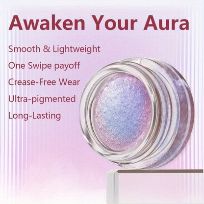 Holographic Glitter Eyeshadow Gel Jelly Shimmer Waterproof Long-Lasting Indigo Twilight Purple Blue Gradient Eye Makeup for Party Halloween
