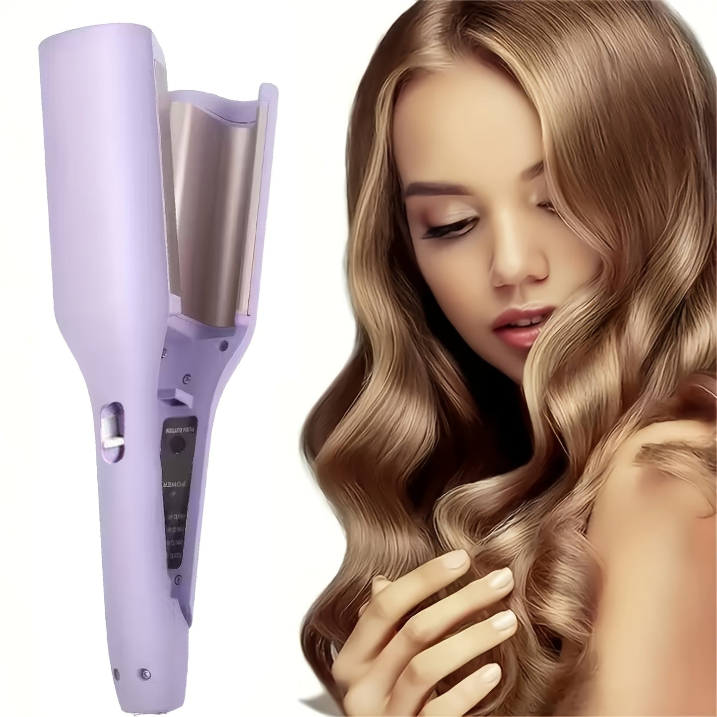 32mm Wave Curling Iron - Women's Hair Curler for Deep Curls & Instant Beach Waves, Professional Salon Styling Tool for All Hair Types