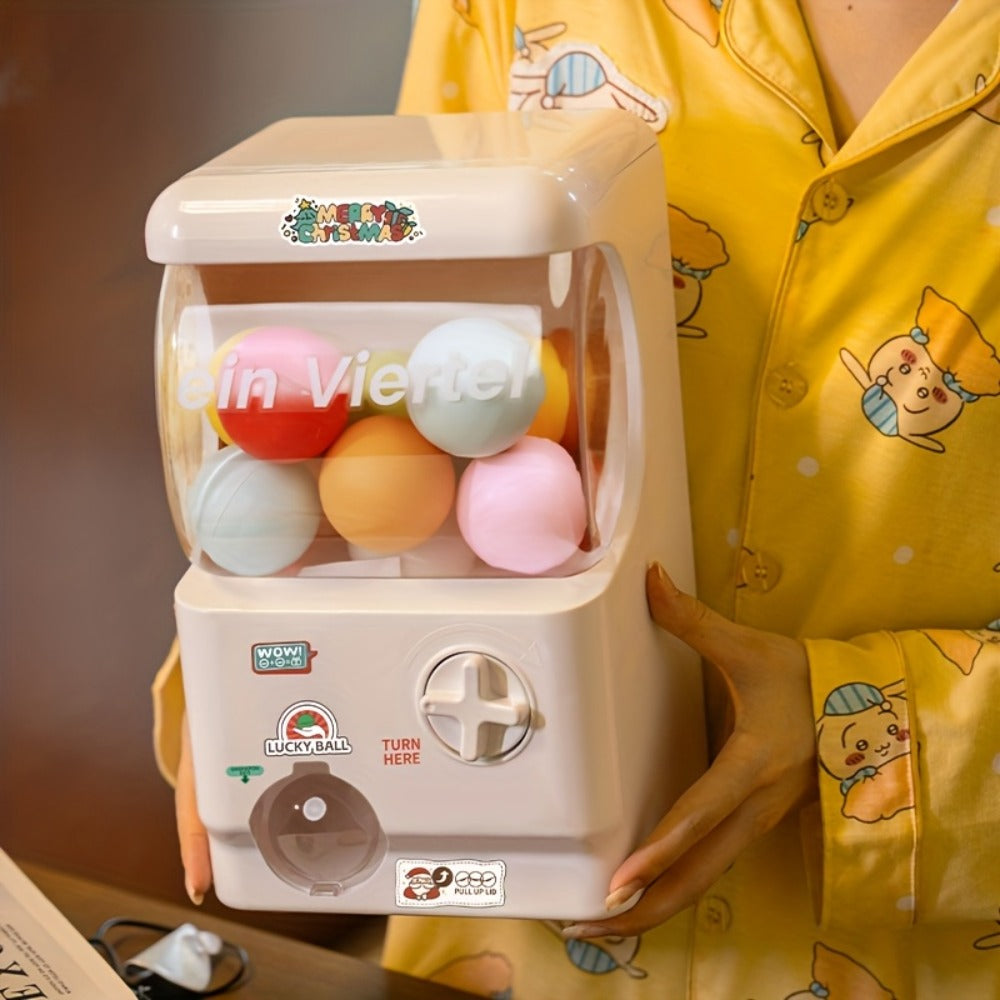 Gachapon Machine for Home, Mini Capsule Toy Vending Machine Novelty Gift for Kids Adults Couples Anniversary Birthday Party Christmas