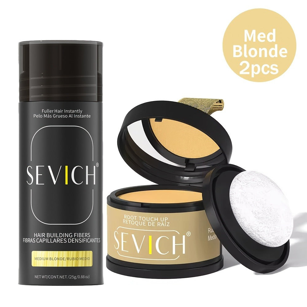 Thinning Hair Root Coverage Powder with Brush, Instant Hairline Concealer Natural Shadow Effect