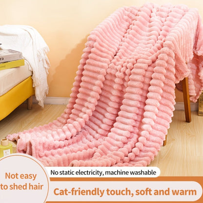 500gsm Heavy Plush Blanket, Ultra Thick Fluffy Blanket for Bed, Sofa & Travel, Baby to Double Size