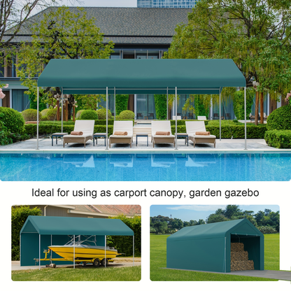 Carport Canopy 10x20 Portable Garage UV Protection for Garden, Patio and Yard Use, with the Listed Configuration