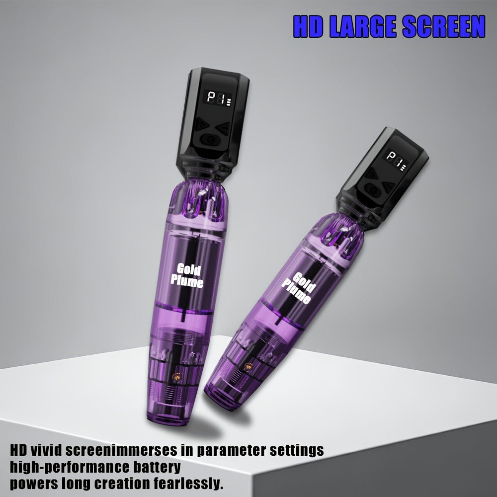 Wireless Tattoo Gun Kit Complete Set 1500mAh Battery 10 Needles 7 Inks for Temporary Body Art, Festivals and Costumes