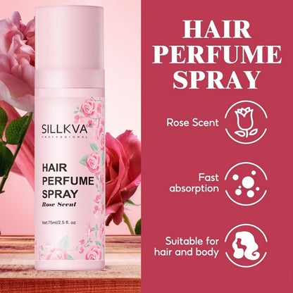 Argan Hair Oil & Rose Scented Spray Set for Women | Moroccan Penetrating Treatment Smooths Frizz Moisturizes Strengthens | Long-Lasting Rose