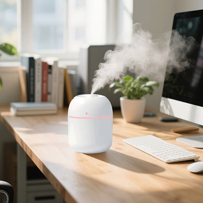 Aromatherapy Mist Humidifier USB Powered Night Light Low Noise Energy Efficient for Indoor for Entryways, Bedrooms and Living Spaces