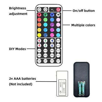 LED Strip Light RGB USB-Powered Room Kit in 16.4ft, 49.2ft or 98.4ft with App and 44-Key Remote