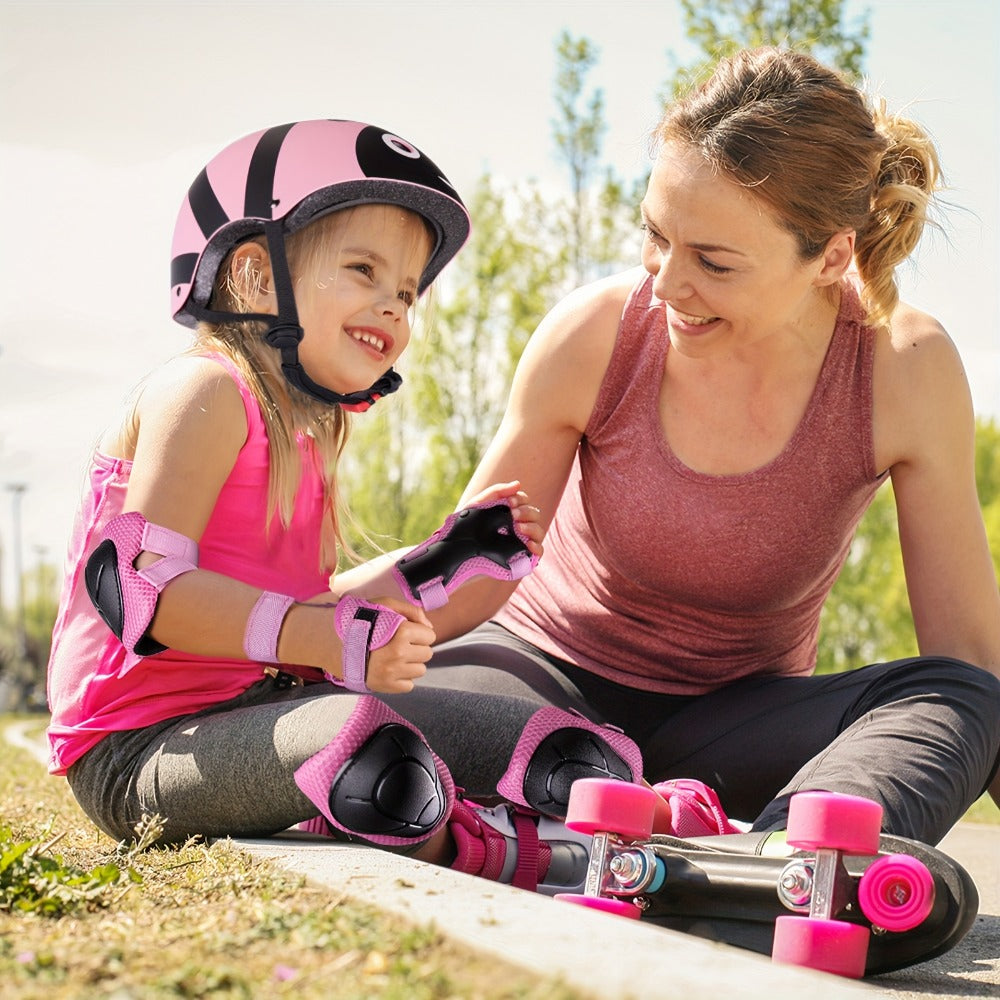 Kids Bike Helmet & Gear Set 7-Piece for Ages 2-8 Boys Girls Adjustable with the Listed Color, Size or Set Options for Everyday Use