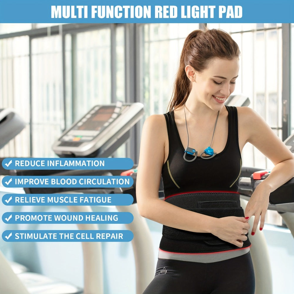 Wearable 210-LED Red and Infrared Light Pad, 16.1 x 7.9 Inches with Five Brightness and Six Timer Settings