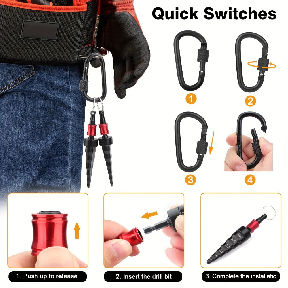 Copper Pipe Tube Expander Swaging Drill Bit Set 6-in-1 HVAC Tool 1/4 3/8 1/2 5/8 3/4 7/8 Inch for Entryways, Bedrooms and Living Spaces
