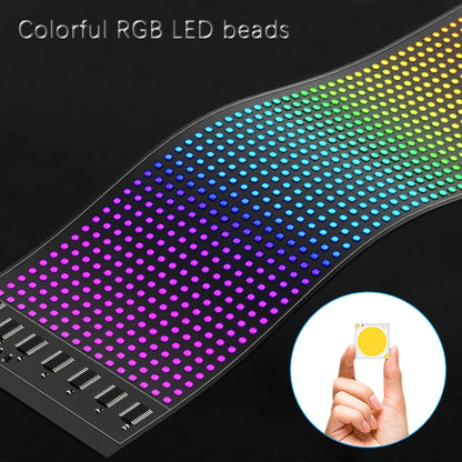 Flexible LED Display Screen Programmable Text & Animation, App & Remote Control, High-Definition RGB Matrix Panel for Any Curved Surface