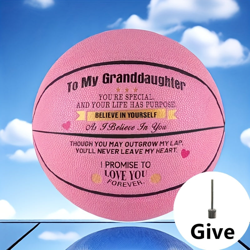 Motivational Basketball Gift for Teenagers, Grandson & Grandchild – International Standard Size, Inspirational Quote Ball