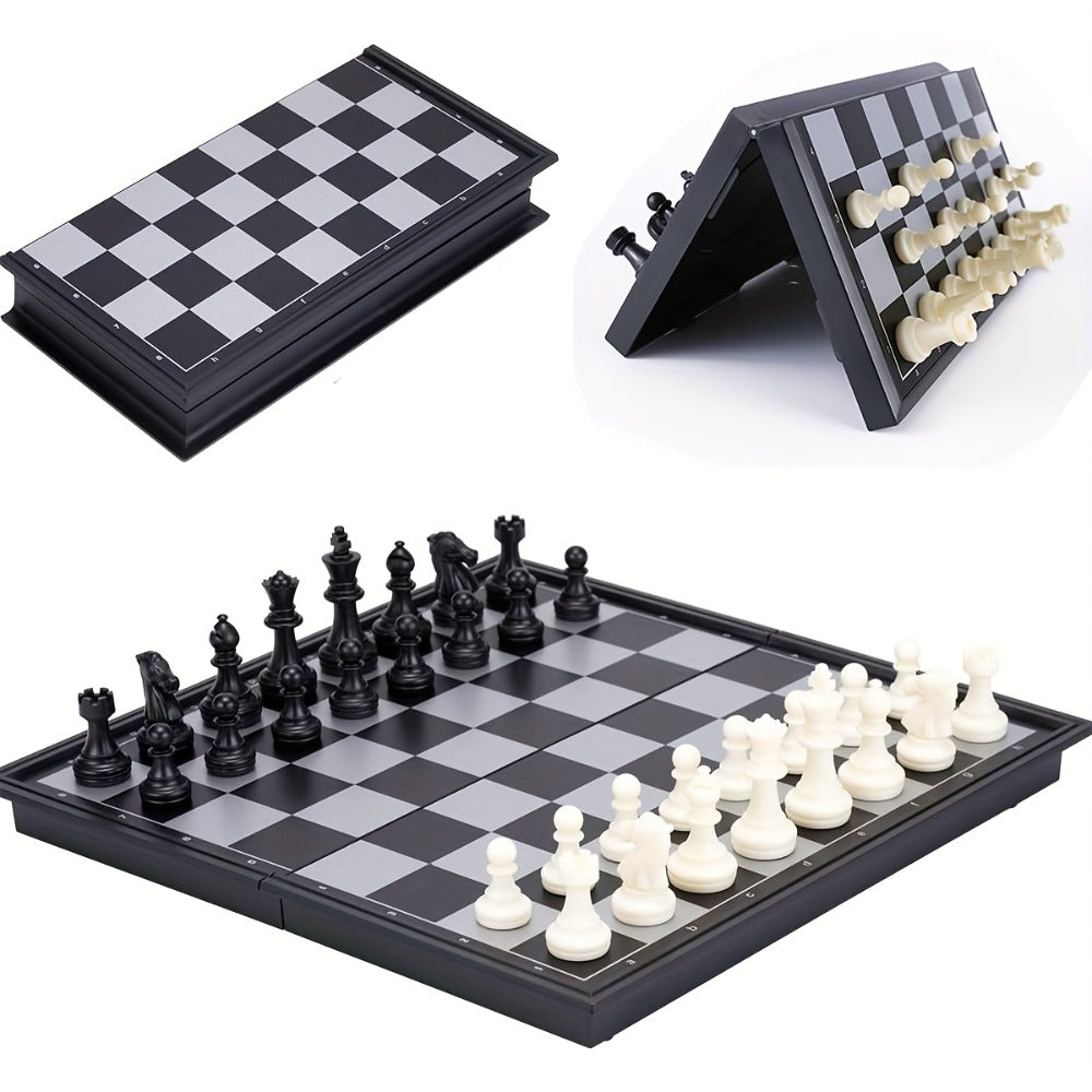 Magnetic Chess Set Folding Board 33 Pieces, 9.4 Inch Portable Travel Chess Game for Kids & Adults