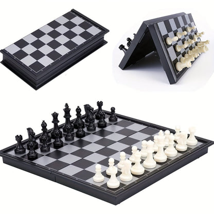 Magnetic Chess Set Folding Board 33 Pieces, 9.4 Inch Portable Travel Chess Game for Kids & Adults