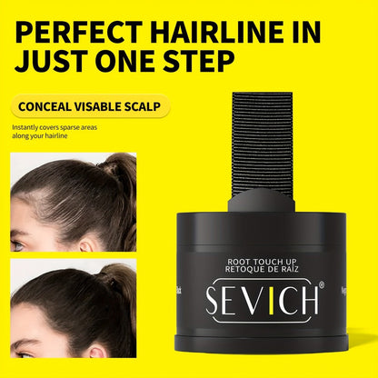 Hairline Powder Root Touch-Up Kit with Refill & Brush – Waterproof Instant Grey Hair Concealer Fills Sparse Hairline Bald Spots Eyebrow