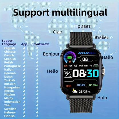 Smart Watch 1.83-Inch Full Touch Display with Bluetooth 5.0 Calling, Music Control and Four Metal Colors