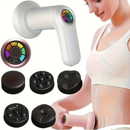 Body Sculpting Massager, Handheld Vibration Body Shaper with 5 Interchangeable Massage Heads