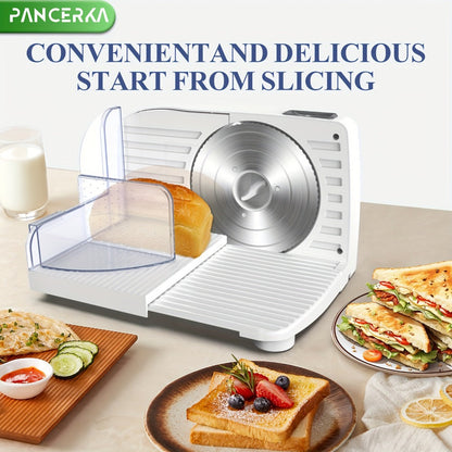 Electric Meat Slicer 0-15mm Adjustable Thickness, Home & Commercial Deli Food Cutter for Meat, Vegetables