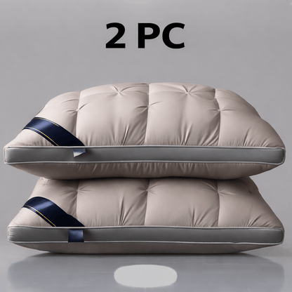 Tufted Bed Pillow in White or Grey with 1-, 2- and 4-Piece Checkout Options and Zipper Detail