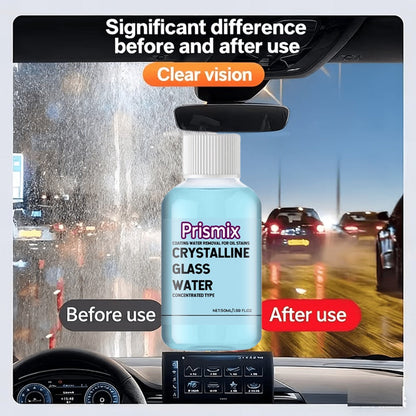 Windshield Washer Fluid Glass Coating Agent 50ml | Deep Cleaning Anti-Fog Hydrophobic Water Repellent Rain Repellent Water Stain Remover