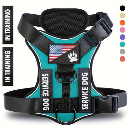Reflective Dog Harness Vest with Handle Adjustable No-Pull Pet Vest for Walking Running & Training – Easy Control