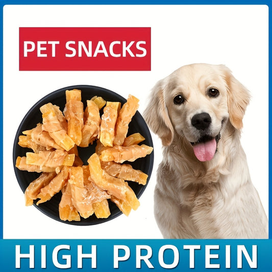 Sweet Potato Dog Treats – Chicken & Duck Wrapped Dried Sweet Potato, Natural High Protein Easy to Digest, Training Reward Snacks