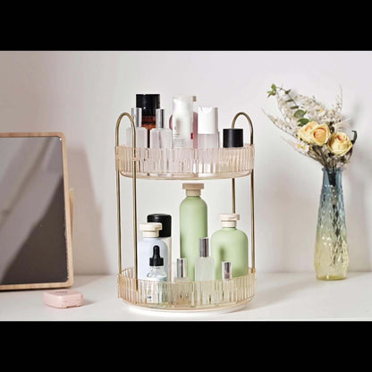 360 Rotating Makeup Organizer Skincare Storage Rack – Multi-Layer Detachable Cosmetic Organizer for Perfume, Lipstick, Skincare