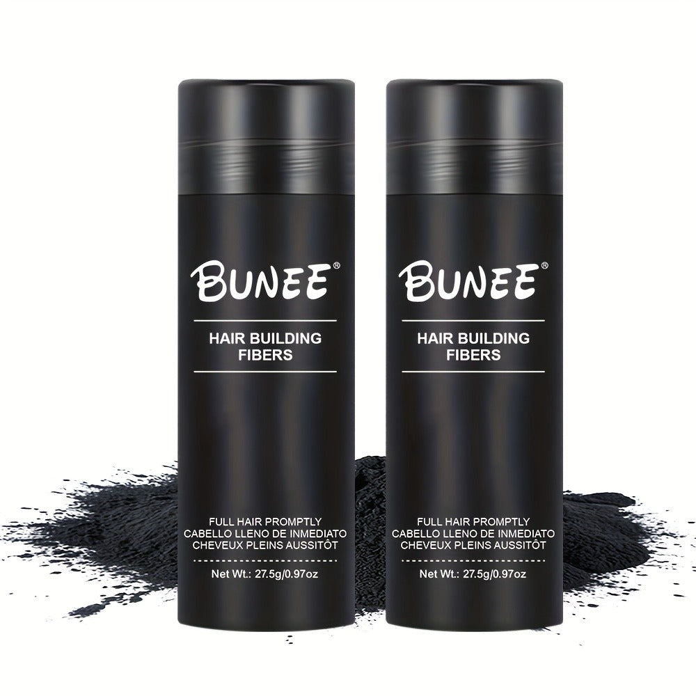 Hair Fiber Powder 27.5g 2-Pack Set - Instant Hairline Concealer Thinning Hair Cover for Makeup, Travel and Everyday Vanity Use