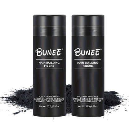 Hair Fiber Powder 27.5g 2-Pack Set - Instant Hairline Concealer Thinning Hair Cover for Makeup, Travel and Everyday Vanity Use
