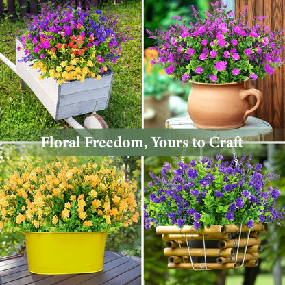 Artificial Flowers Multicolor Daisy Bundles in 9, 18, 27 or 36-Pack Options for Planter Displays
