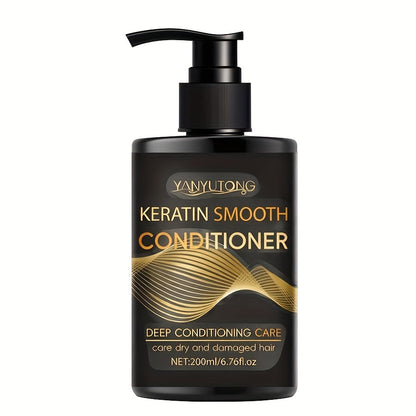 Keratin Shampoo and Conditioner Set Repairs Breakage Split Ends Moisturizes Scalp for Color-Treated Heat Damaged Dry Frizzy Hair All Hair