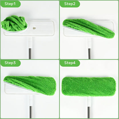 Microfiber Mop Pads 15-Pack Compatible with Swiffer Sweeper Reusable Washable Wet Dry Mopping Cloths Refill Pads for Hardwood Vinyl Tile