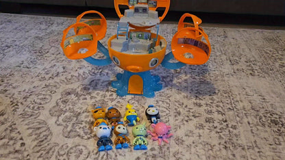 Octonauts Octopod Castle Adventure Playset, 8 Action Figures Glow Stickers Light Sound Effects