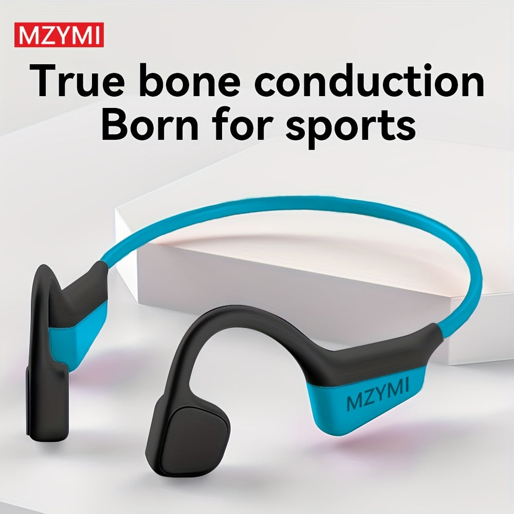 Bone Conduction Sport Headphones 15H Playtime Open-Ear Wireless Earbuds with Mic for Bedside Audio, Alarms and Room Entertainment