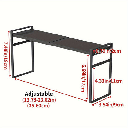 Narrow Shelf Organizer for Kitchen Bathroom Windowsill, Slim Adjustable Stackable Rack for Small Spaces