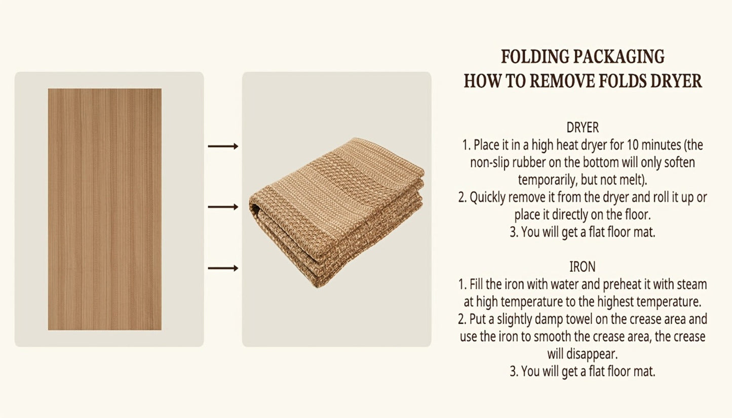 Braided Woven Indoor Rug with 2 x 3-Foot to 6 x 9-Foot Sizes and One Two-Piece Gray Mat Set