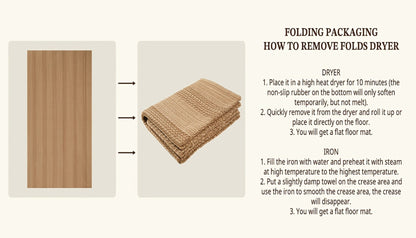Braided Woven Indoor Rug with 2 x 3-Foot to 6 x 9-Foot Sizes and One Two-Piece Gray Mat Set