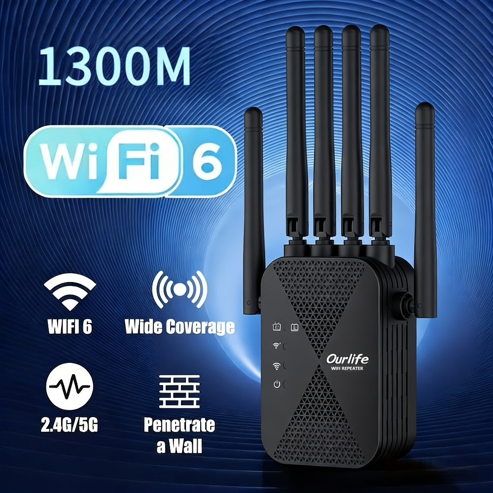 CP3600 WiFi Repeater Signal Booster 2.4GHz Wide Coverage, One-Button WPS Setup, Flexible Antenna Rotation
