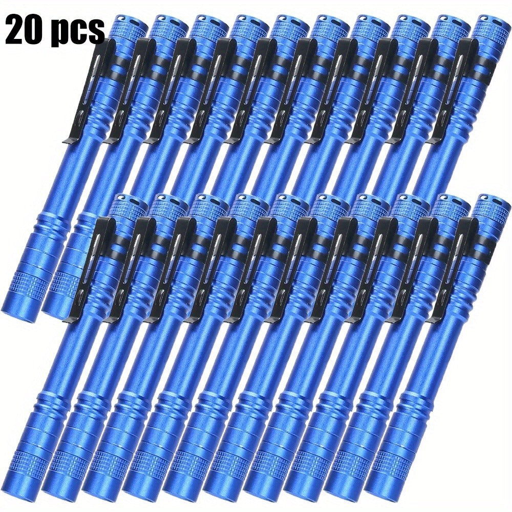 Pen Light Flashlights Bulk Pack with Clip – Mini Slim LED Pocket Torch for Camping, Outdoor, Home & Emergency Use