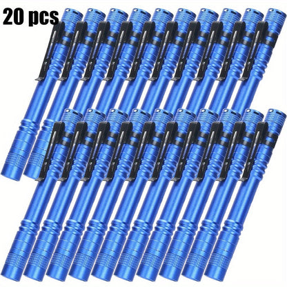 Pen Light Flashlights Bulk Pack with Clip – Mini Slim LED Pocket Torch for Camping, Outdoor, Home & Emergency Use