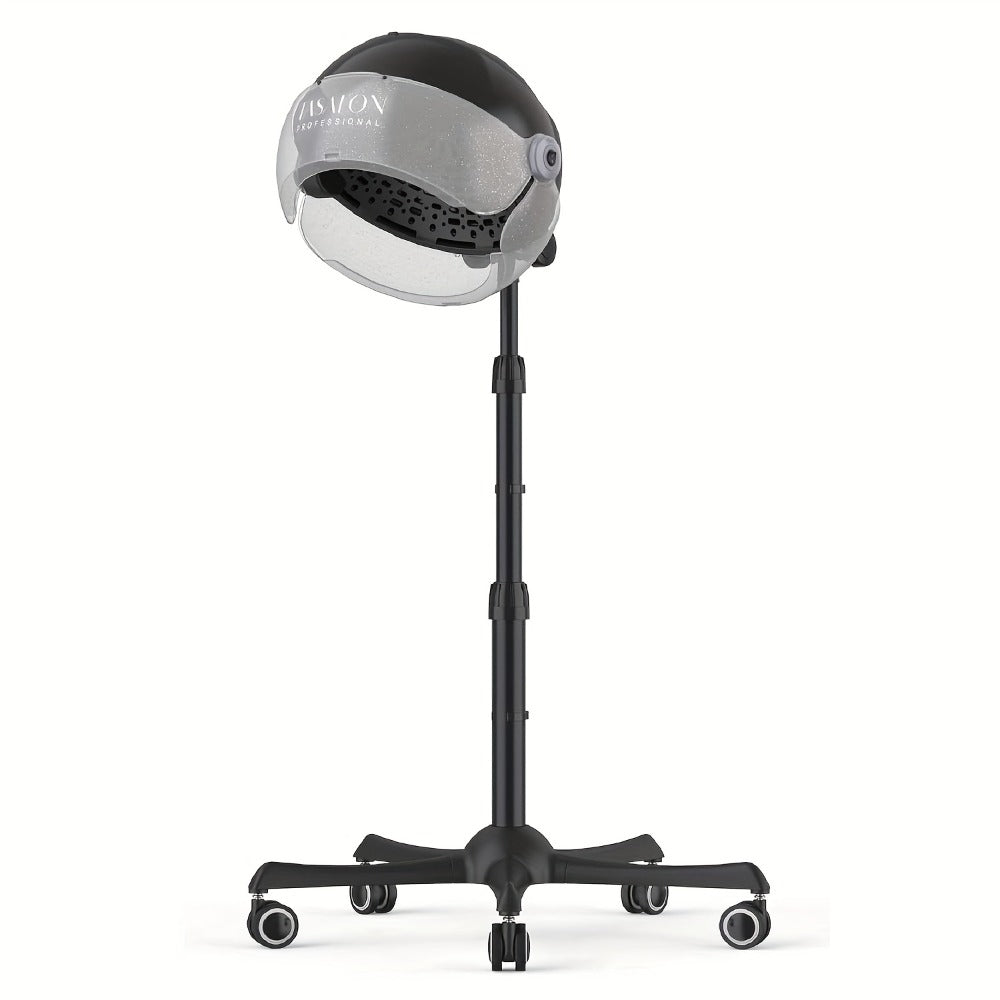Hooded Hair Dryer 1875W Ionic Standing Bonnet Dryer on Wheels, 3 Heat Settings, Height Adjustable 30-55"
