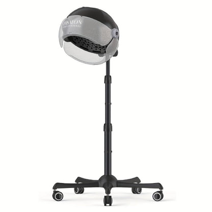 Hooded Hair Dryer 1875W Ionic Standing Bonnet Dryer on Wheels, 3 Heat Settings, Height Adjustable 30-55"