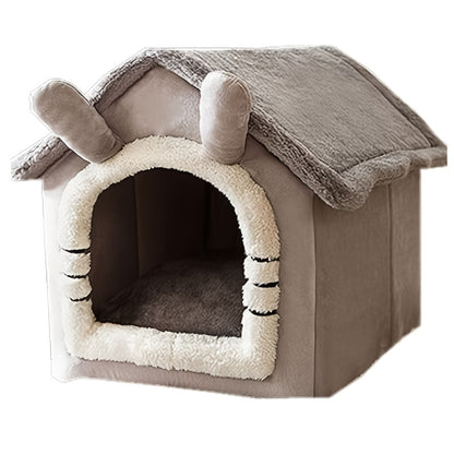 Cat Cave Bed Washable Pet House for Cats & Dogs – Detachable Soft Polyester Cat Nest, Cozy Winter Indoor Cat Bed