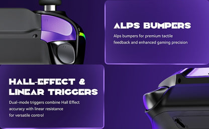 Hall Effect Wireless Gaming Controller V2 Black, Interactive Screen, RGB Lighting, Remappable Buttons