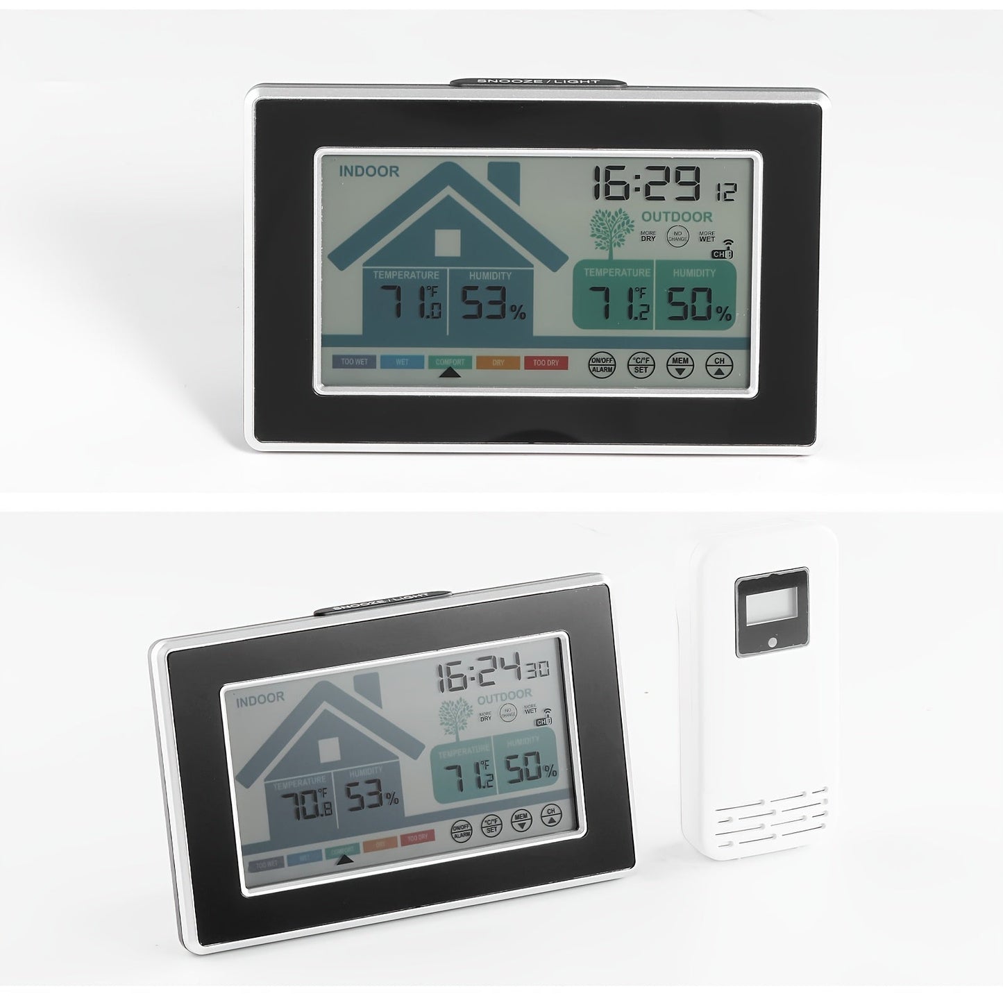 Indoor Outdoor Thermometer | Wireless Hygrometer Home Patio Greenhouse