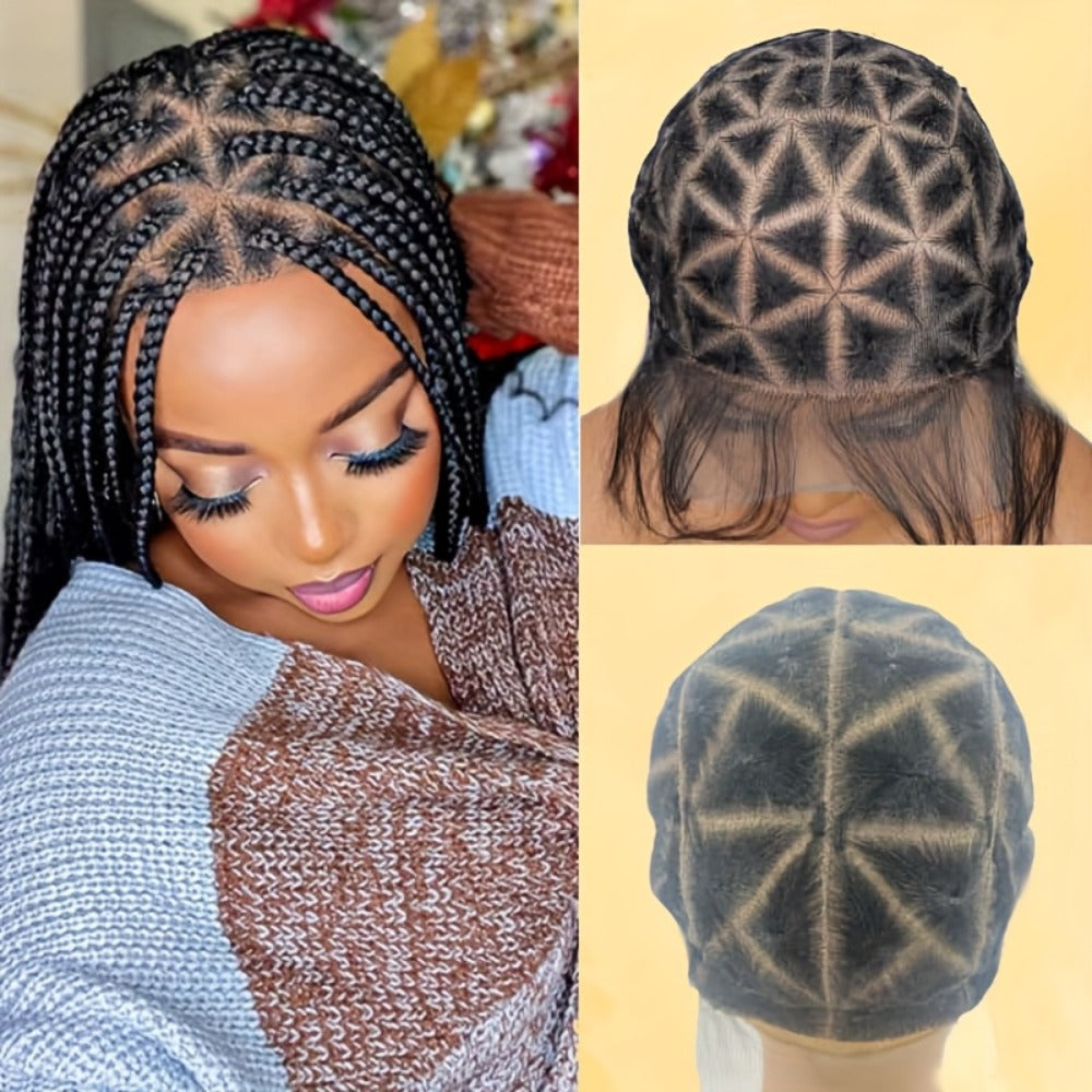 Crochet Wig Cap DIY Braiding Set Double Full Lace Baby Hair Premade Lace Front | Nylon Hair Net Hook Tool for Making Braided Wigs 82 109 112